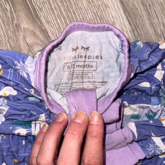 Little Sleepies Ice Princess Zippy 6-12 months - Picture 3 of 4